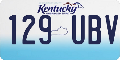 KY license plate 129UBV