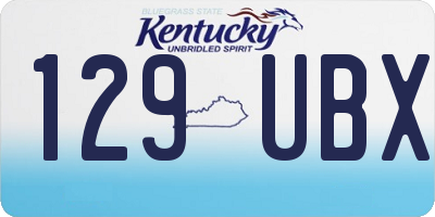 KY license plate 129UBX