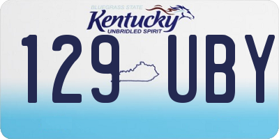 KY license plate 129UBY