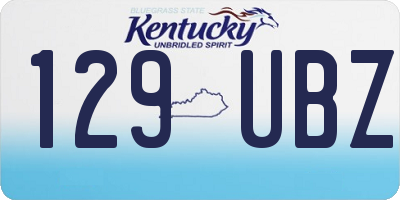 KY license plate 129UBZ