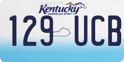 KY license plate 129UCB