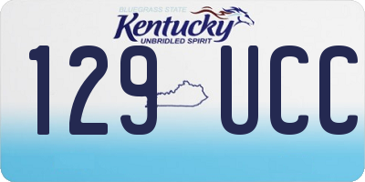 KY license plate 129UCC
