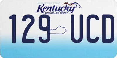 KY license plate 129UCD