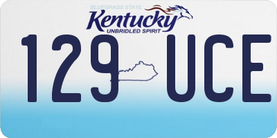 KY license plate 129UCE