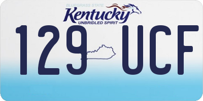 KY license plate 129UCF