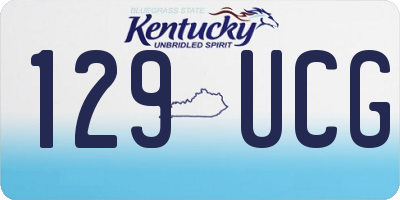KY license plate 129UCG