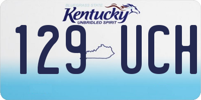 KY license plate 129UCH