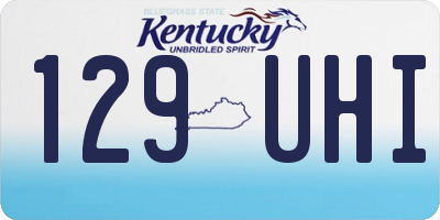 KY license plate 129UHI