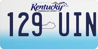 KY license plate 129UIN