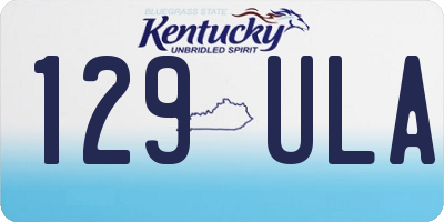 KY license plate 129ULA