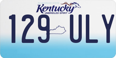 KY license plate 129ULY