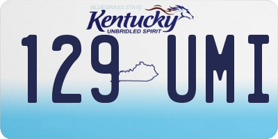 KY license plate 129UMI