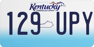 KY license plate 129UPY