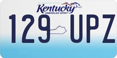KY license plate 129UPZ