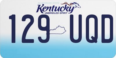 KY license plate 129UQD