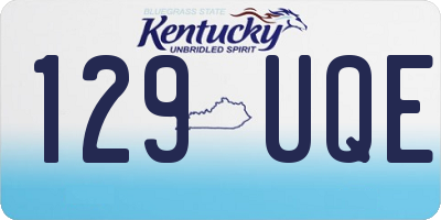 KY license plate 129UQE