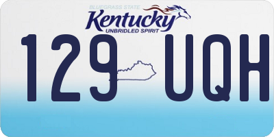 KY license plate 129UQH