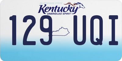 KY license plate 129UQI