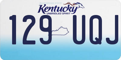 KY license plate 129UQJ