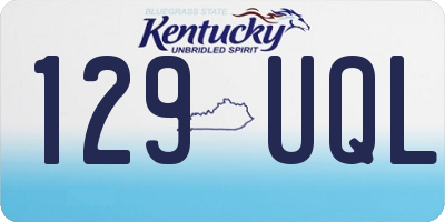 KY license plate 129UQL