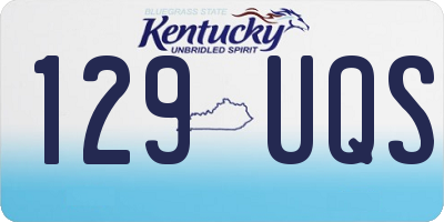 KY license plate 129UQS