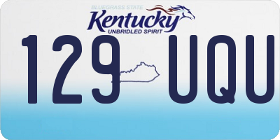 KY license plate 129UQU