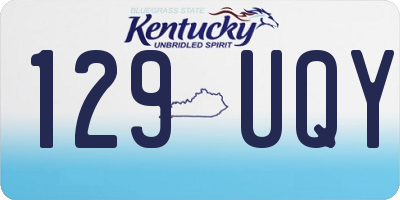 KY license plate 129UQY