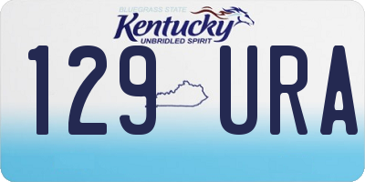 KY license plate 129URA