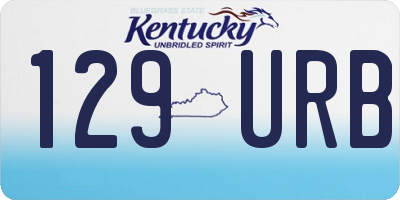 KY license plate 129URB