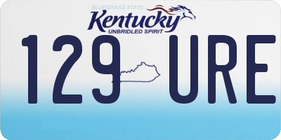 KY license plate 129URE