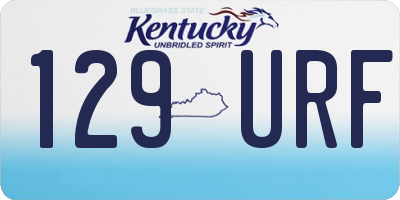 KY license plate 129URF
