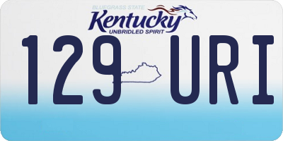 KY license plate 129URI