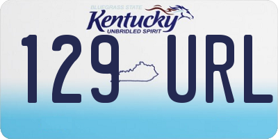 KY license plate 129URL