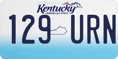 KY license plate 129URN