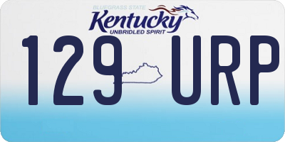 KY license plate 129URP