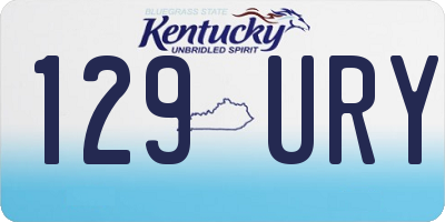 KY license plate 129URY
