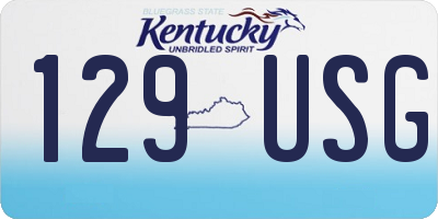 KY license plate 129USG