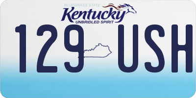 KY license plate 129USH