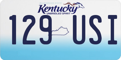 KY license plate 129USI
