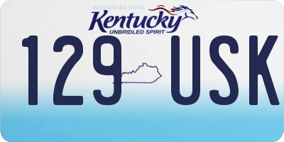 KY license plate 129USK