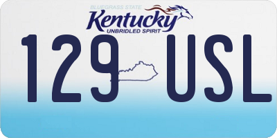 KY license plate 129USL