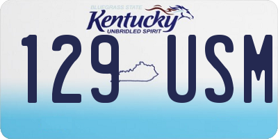 KY license plate 129USM