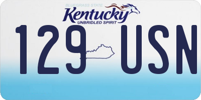 KY license plate 129USN
