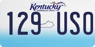 KY license plate 129USO