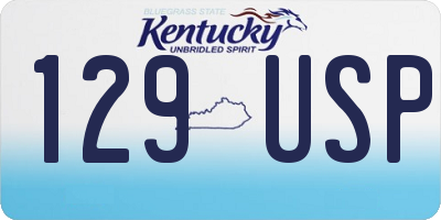 KY license plate 129USP