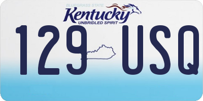 KY license plate 129USQ