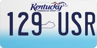 KY license plate 129USR