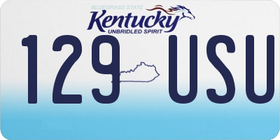 KY license plate 129USU
