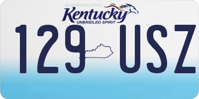 KY license plate 129USZ