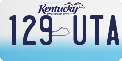 KY license plate 129UTA